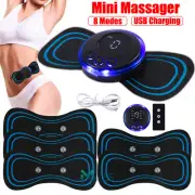 5X Mini masajeador eléctrico de espalda y cuello 8 modos, carga USB, con remoto