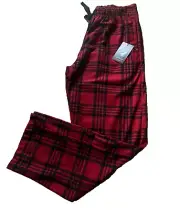 SPYDER Loungewear Plaid Red/Black Pants Men's XL