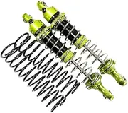Aluminum Alloy 1/10 Front Rear Shock Absorber for Baja Rey 4WD Short Course 2pcs RC Car Accessories Replacement Parts, Green