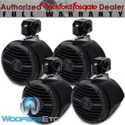 pkg 4 ROCKFORD FOSGATE RM1652W-MB 6.5" MARINE BLACK REAR SPEAKERS RZR+ PMCL2B