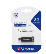 Verbatim Type-C USB 3.2 Gen 1 Flash Drive 32GB - Black Retail Pack 70903 Ultra F