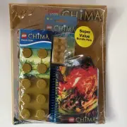 Lego Chima Pencil Case Sharpener Mini Journal Folder Set New Super Value Bundle