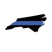 North Carolina State Shaped The Thin Blue Line Sticker