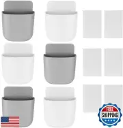 TOOINKCV 6 Pcs Remote Control Holder Wall Mounted, Self-Adhesive Wall Mount P