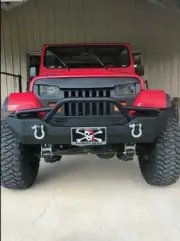 1987 - 1995 Jeep WRANGLER YJ OVERLAY GRILLE GRILL MEAN FURIOUS ANGRY BIRD EYES (for: Jeep)