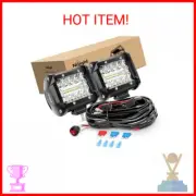 Nilight LED Light Bar 2PCS 60W 4 Inch Flood Spot Combo LED Work Light Pods Tripl
