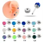Gem Opal Stud Tragus Helix Cartilage Bar Studs Earrings Upper Ear Piercing Gifts
