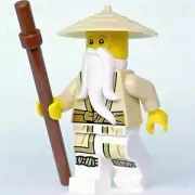 LEGO® Ninjago Master Sensei Wu Minifigure with Staff Ninja Core 71767 njo741