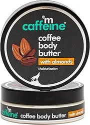 Coffee & Almonds Body Butter with Shea Butter for Deep Moisturization & Soft Skin -Nourishes Dry Skin | Non-Sticky Moisturizer | Coffee-Almond Aroma | Shea Body Butter for Women & Men -100 g