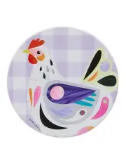 [Maxwell & Williams] Pete Cromer Barn Friends Ceramic Chook Round Coaster 10cm in Purple