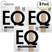 3-PACK Cleartone 7811 EQ Hybrid Metal Acoustic Guitar Strings 11-52