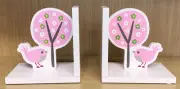 Chirpy Bird Design bookends and Bedside Clock Girl Room Decoration