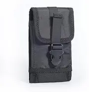 Vertical Cell Phone Holster for Men Cell Phone Holster for iPhone Phone Holder Belt Pouch Belt Loop and Pen Holder Pouch Bag Case for Samsung Galaxy (Black)