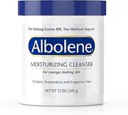 Albolene Face Moisturizer and Makeup Remover, Facial Cleanser and Cleansing Balm, Fragrance Free Cream, 12 oz
