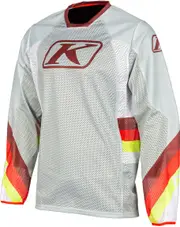 Klim Mojave, jersey , color: Light Grey/Red/Neon-Yellow , size: 3XL