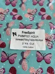 Free Spirit HOMEWARD Monika Forsberg Butterflies Lot of 2 Yds Flitting Friends