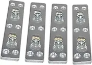 LOEFLIFA 1 Set Bed Hinge Connecting Hinges for Bed Frames Accessories for Headboards Footboards Easy Assembly Silver Finish