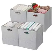 Storage Cubes 12×12 Collapsible Storage Basket BinsHeavy Duty Fabric Containe...