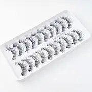 10Pack Fake Eyelashes，Fine And Natural Cat Eye Lashes，False Lashes，Suitable For Work、Daily Life、 Parties And Other Places