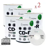 1000 Smartbuy Grade A+ CD-R 52X 700MB Logo Top Blank Media Data Record Disc