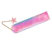 1 pcs/lot Oil flow sand bookmark rulers Kawaii laser girl drawing template lace Sewing Ruler stationery office school