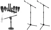 AKG Drum Set Session I 7) Microphones Bass/Overhead/Snare/Tom+Clamps+Case+Stands