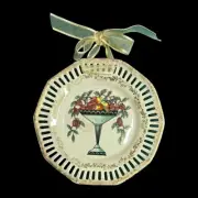 Reticulated Bavarian Fruit Urn Trinket Dish