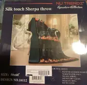 nu trendz signature southwest design (navajo print) sherpa lined throw 12536 New