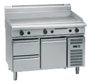 Waldorf 800 Series GPL8120G-RB - 1200mm Gas Griddle Low Back Version – Refrigerated Base