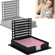 2 Pcs Sticky Note Stencil Template, Universal Holder for 3x3 Post-Its, Reusable Memo Pad Organizer with Drawing Template for Office, Home, and School