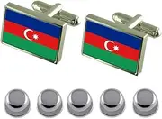 [Select Gifts] Shirt Dress Studs Azerbaijan Flag Cufflinks