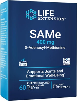 Life Extension Same 400mg (S-Adenosyl-Methionine) 60 enteric coated veg tables
