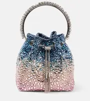 [Jimmy Choo] Jimmy Choo Bon Bon embellished bucket bag One Size blue