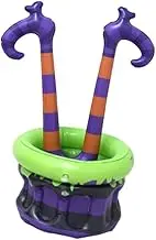 FytStycale Inflatable Kettle with Halloween Witch Legs, Ice Bucket Container, Drink Holder for Summer Bar, Indoor and Outdoor Picnic