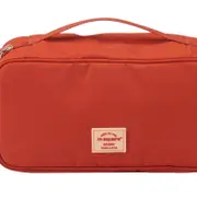 M SQUARE Travel Underwear Organizer Bag – Portable Multi-Compartment Lingerie Storage Pouch Red