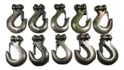QTY 10 CLEVIS SLIP HOOK 5/16" w/LATCH - GRADE 70 | RatchetStrap.com