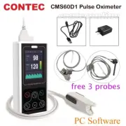 Fingertip pulse oximeter HR Monitor+ 3 SPO2 Probes,Data record to PC Software