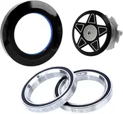 Headset for Bicycles | Semi Integrated Headset with Top Cap - Straight Steerer Fork, Bike Parts, Straight Tube Support for Women Men
