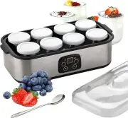 Yoghurt Maker, Electric Yogurt Machine with 8 180mM Jars, LED Display/Constant T