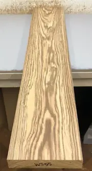 WS55) Zebrawood Lumber (40" x 7") Slab 1.5" thick Kiln Dried Wood (defects)