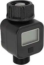 LCD Water Meter, Nozzle Sprayer Meter with Large Screen Display, 3/4 Inch Standard Faucet, Water Meter for Garden Hose