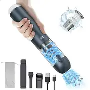 17000Pa Cordless Car Vacuum Cleaner,Minthouz Low Noise Powerful Car Handheld Vacuum,Protable Mini Vacuum dust Busters with LED/SOS Light for Pet/Home/car
