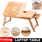 Adjustable Portable Folding Laptop Table Computer Wooden Stand Tray For Bed Sofa