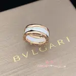 二手 BVLGARI 寶格麗 B.ZERO1 18K玫瑰金 戒指 白陶瓷 戒指 AN855964