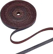 10 mm Dark Brown Leather Strap Belt Empty Stripes Full Grain Faux Flat Leather Strap for Jewellery Making DIY Craft Projects Belt Key Ring Pet Collars Leather Watch 5.5 Yards
