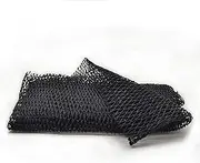African Net Sponge - Authentic Exfoliating Bath Wash Cloth, Black Owned, Long Body Scrubber, Shower & Bath Accessories for Dead Skin Removal (Black)