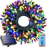 Solar String Lights Outdoor,115 Ft 300 LED Solar Christmas Lights with Remote...