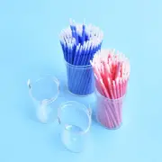 2 Bottles Dental Disposable Micro Applicator Brush Bendable Long Shank