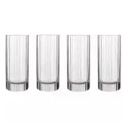 Bach - Set of 4 Highball Glasses - Ribbed Crystal 16.5 Oz. Drinking Glass, fo...