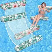 Pool Floats - 2 Pack Inflatable Pool Floats Rafts, Pool Floats Adult Size, 4-in-1 Floats for Swimming Pool Water Hammock